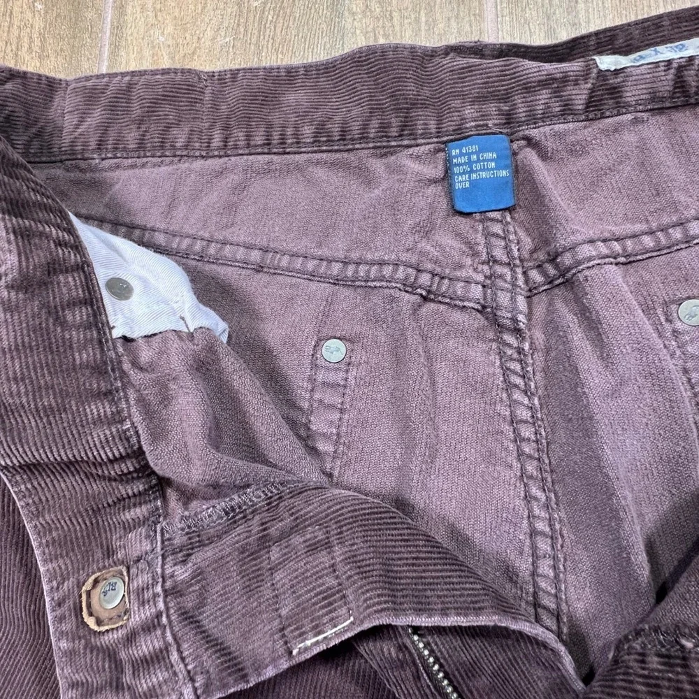 Polo Ralph Lauren Dungarees Mens Corduroy Straight Leg Pants Brown 38x32 vintage